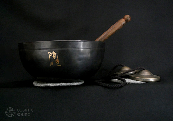 Nirvāṇasounds Black Chakra Bowl Single with Taa: