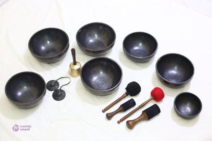 Nirvāṇasounds Spectrum Chakra Bowl Set