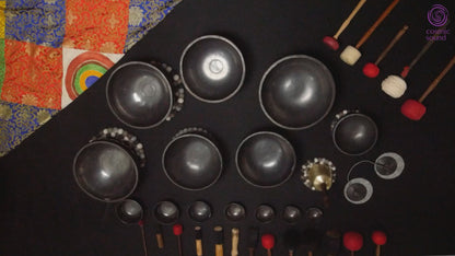 Nirvāṇasounds-Black-Spectrum-Chakra-Bowl-SPECIAL SET